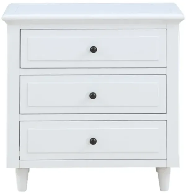 3-Drawer Nightstand Storage Wood Cabinet