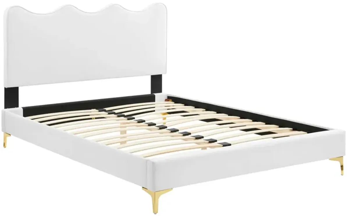 Modway - Current Performance Velvet Queen Platform Bed