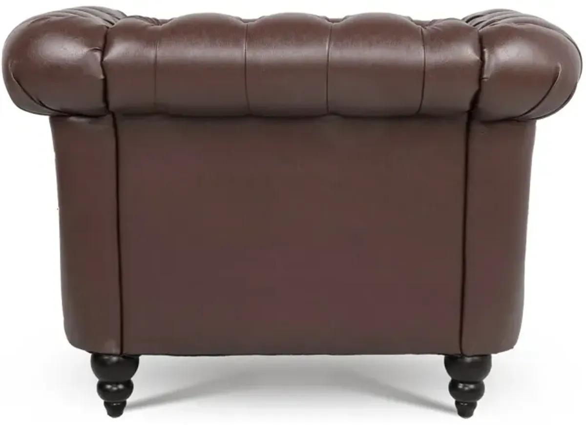 1 Seater Sofa For Living Room, Rolled Arms