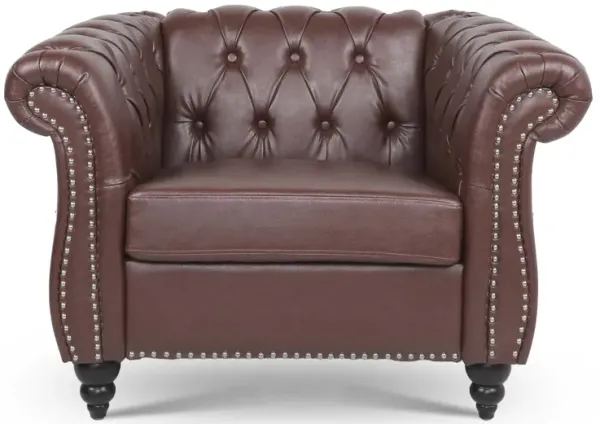 1 Seater Sofa For Living Room, Rolled Arms