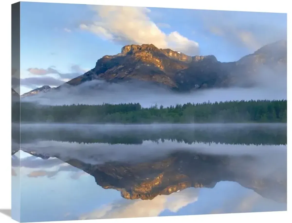 Morning light on Mt Kidd as seen from Wedge Pond, Alberta, Canada-Canvas Art-28x22