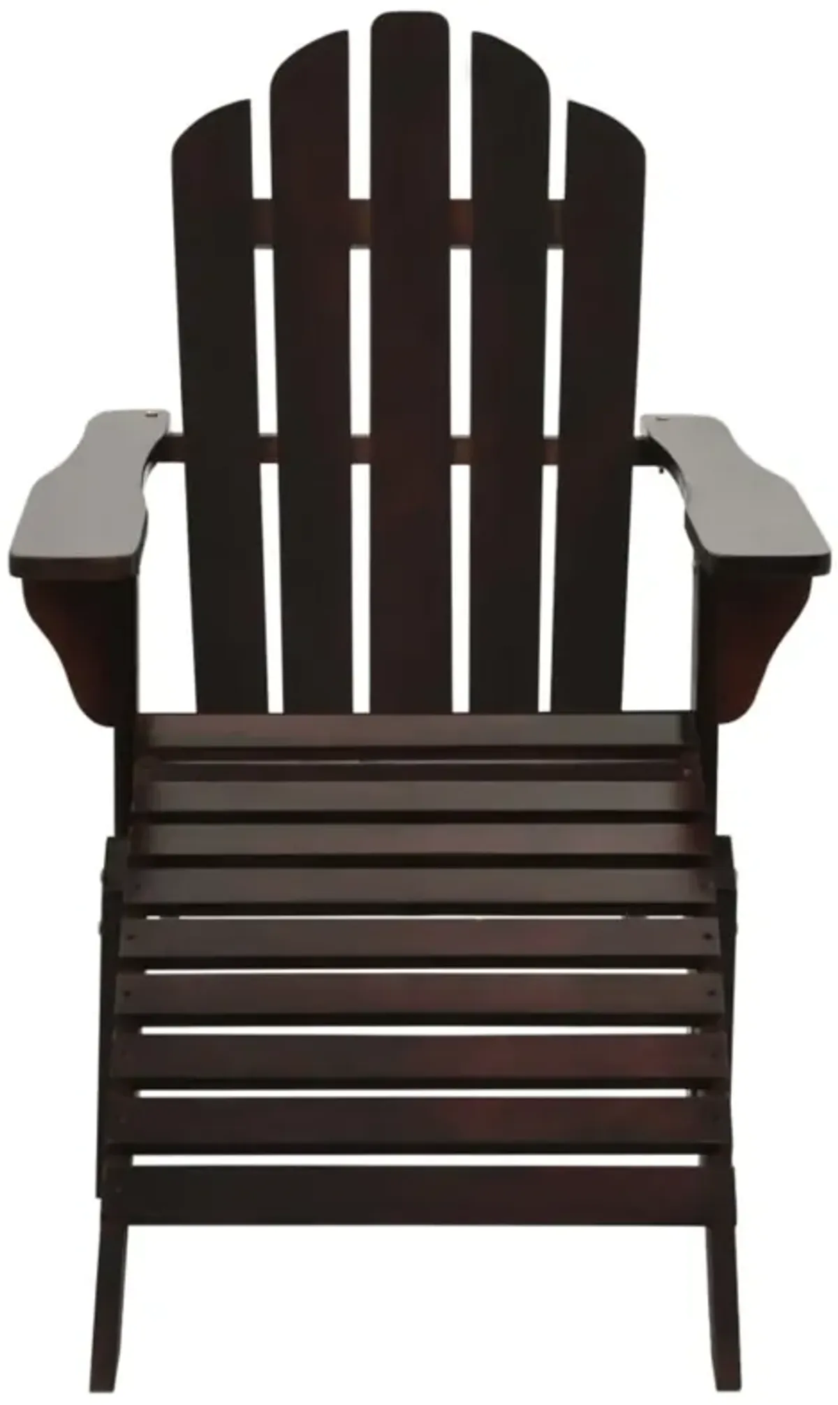 vidaXL Garden Chair with Ottoman Wood Brown