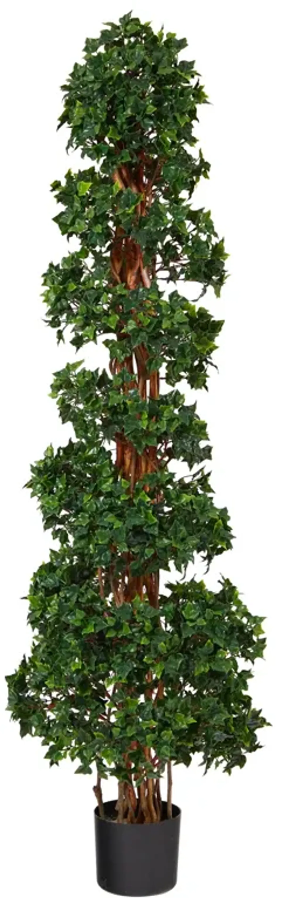 Hivvago 5.5 Feet English Ivy Topiary Spiral Artificial Tree UV Resistant (Indoor/Outdoor)