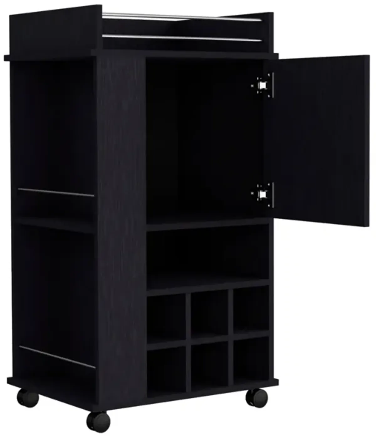 Bar Cart Reese, Living Room, Black