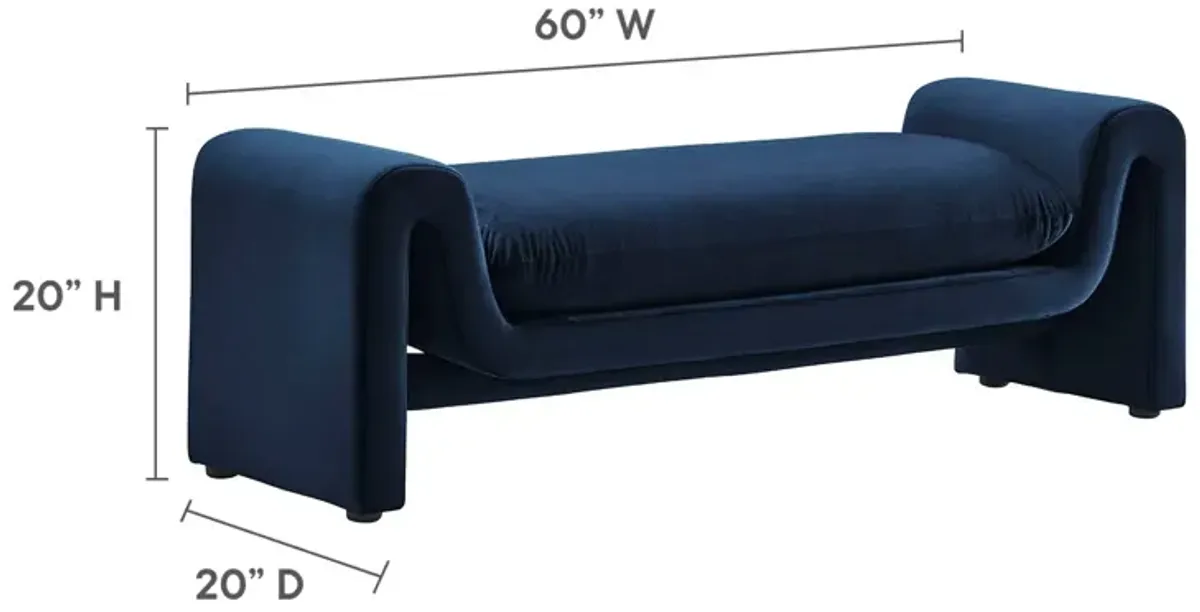 Waverly Performance Velvet Bench