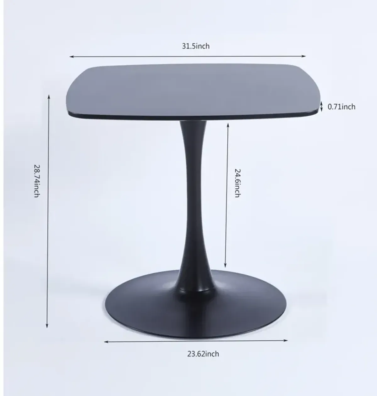 Special Dining Table, MDF Dining Table, Kitchen Table, Black, Executive Desk