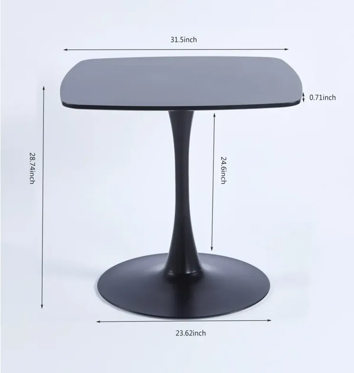 Special Dining Table, MDF Dining Table, Kitchen Table, Black, Executive Desk