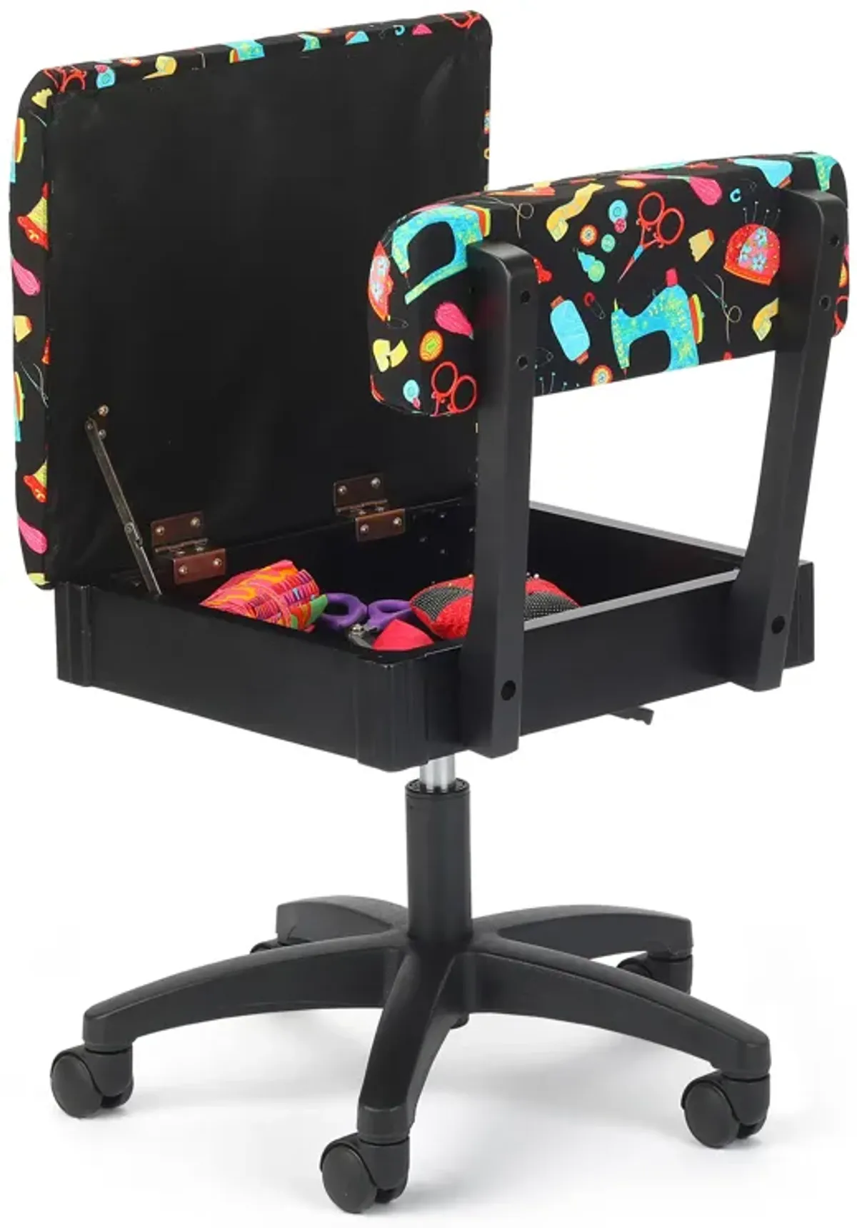 Hydraulic Sewing Chairs: Black Notions Print