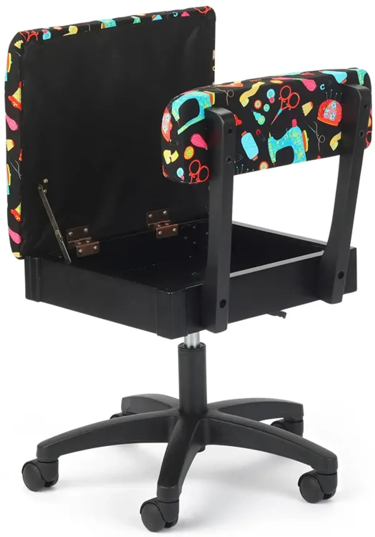 Hydraulic Sewing Chairs: Black Notions Print