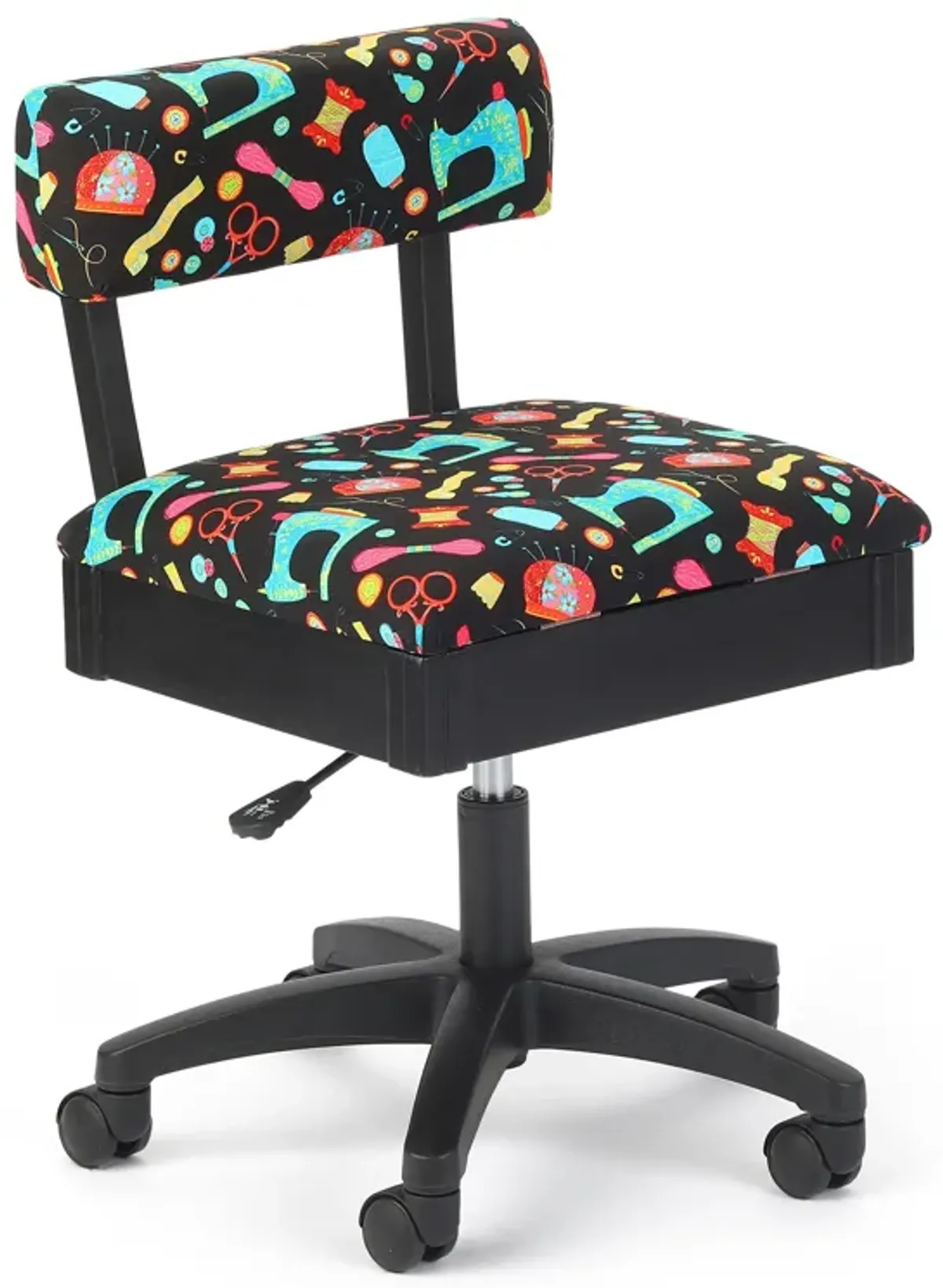 Hydraulic Sewing Chairs: Black Notions Print