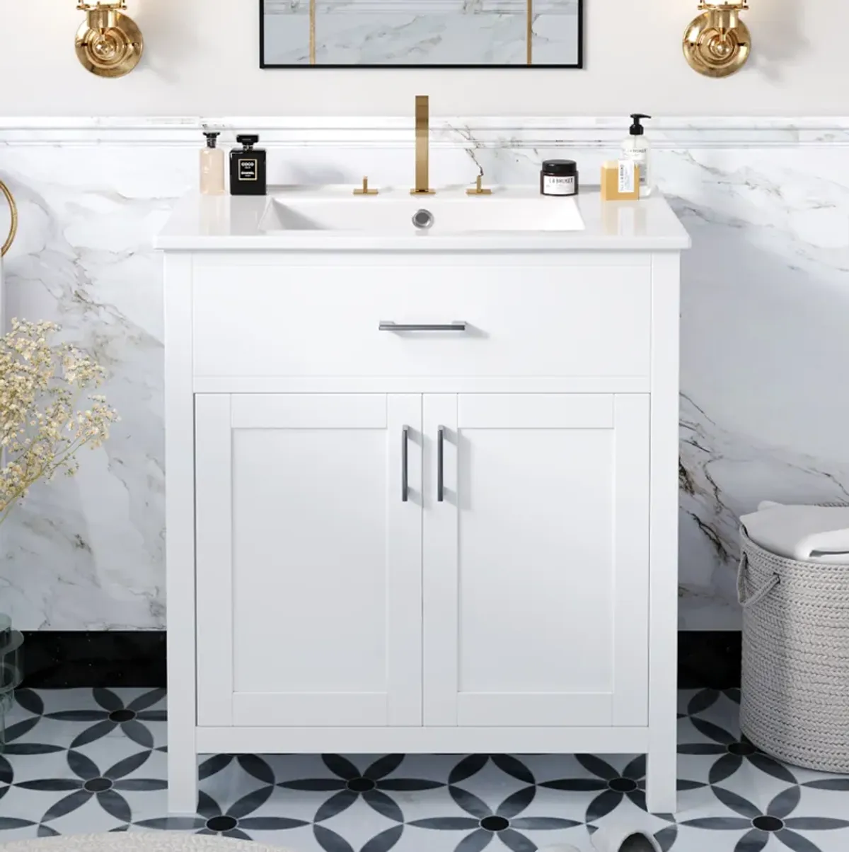 Merax Bathroom Vanity with Ceramic Sink