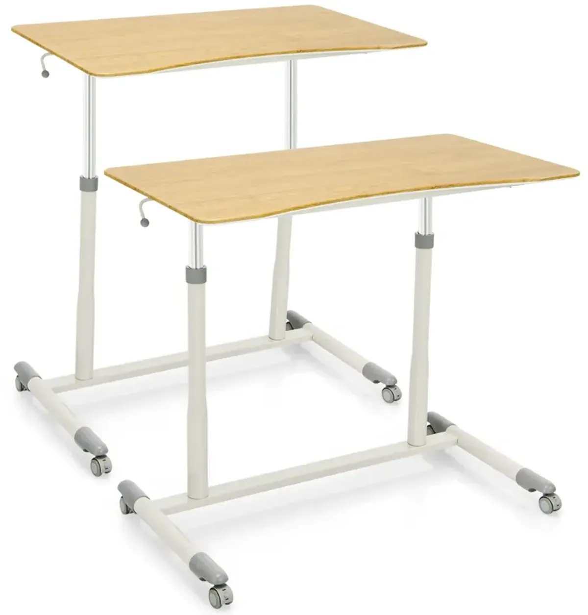 Height Adjustable Computer Desk Sit to Stand Rolling Notebook Table