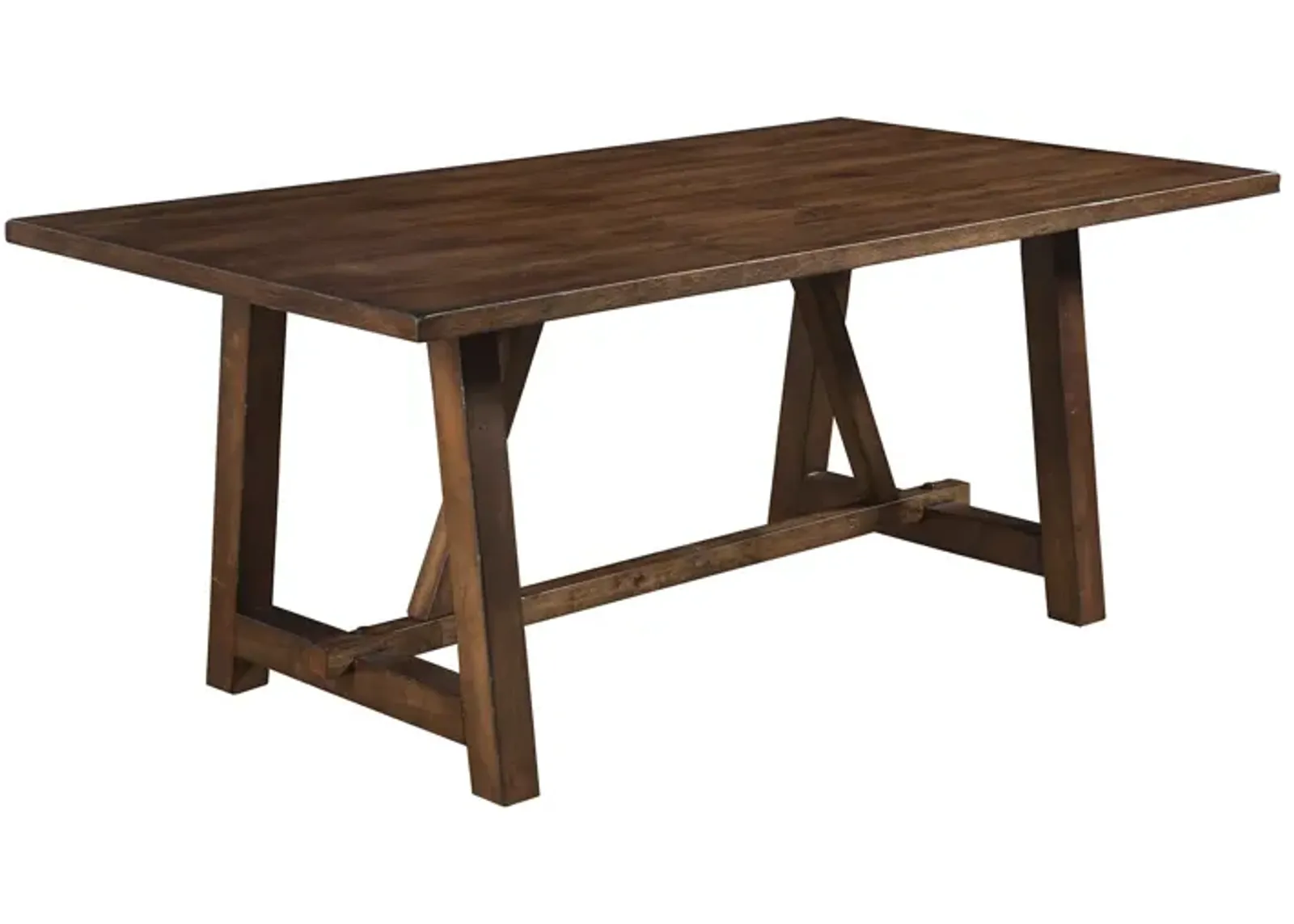 Arendal Trestle Rectangular Dining Table, Burnished Dark Oak