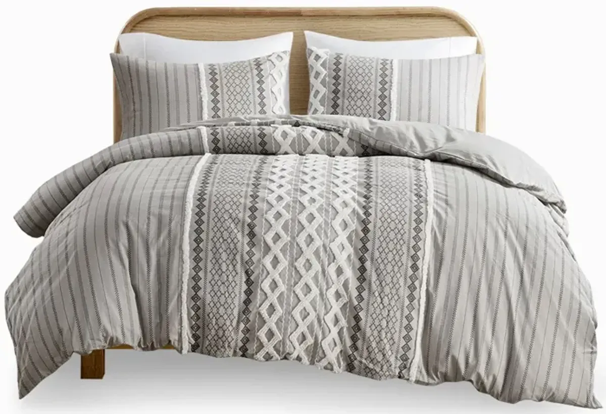 Gracie Mills Modesto Printed Cotton Comforter Set with Chenille