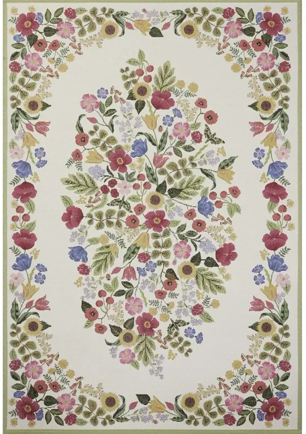 Perennial PRN-01 Cream 7''10" x 11''2" Rug by Rifle Paper Co.