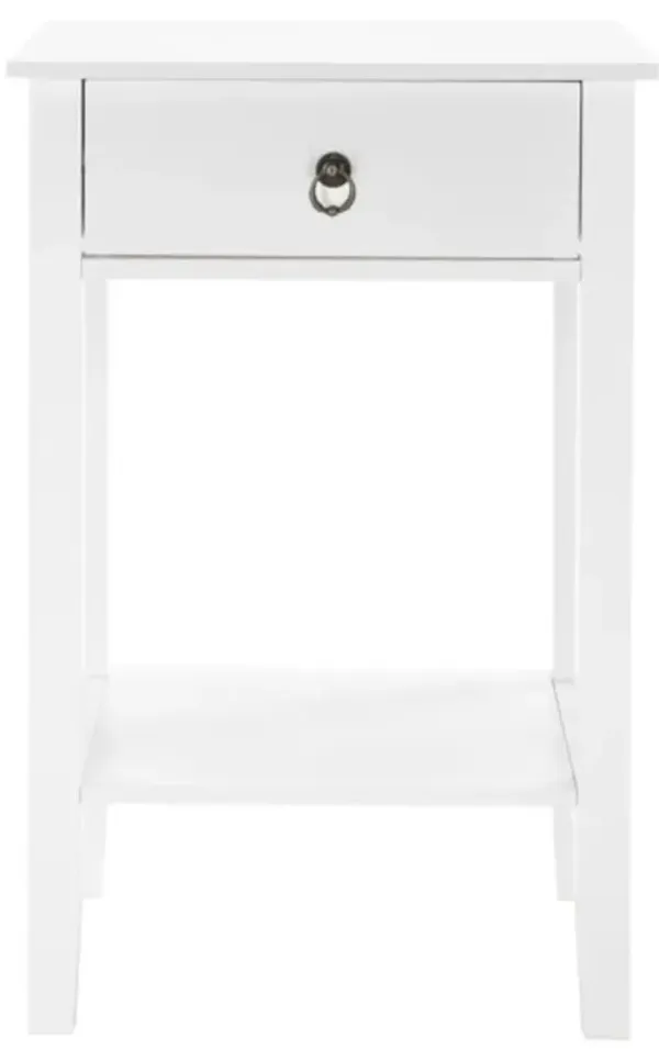 Bedside Table with Storage Drawer Two-Tier Nightstand for Bedroom or Lounge