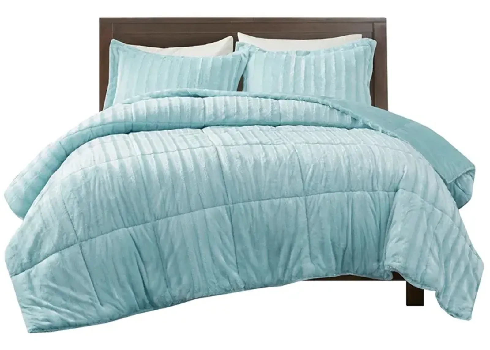 Gracie Mills Wilfred Faux Fur Comforter Set - California King