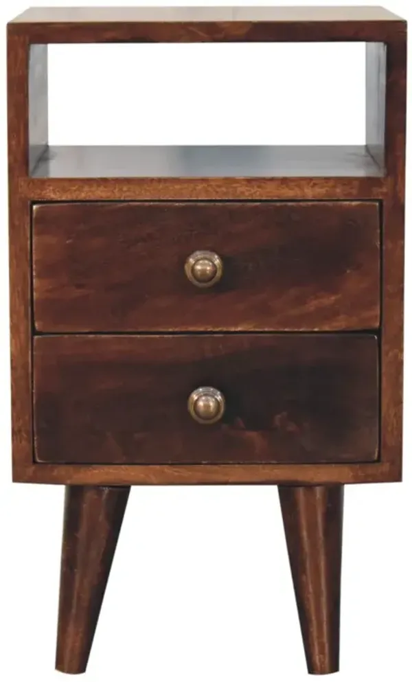 Artisan Furniture Solid Wood Mini Classic California Walnut Bedside