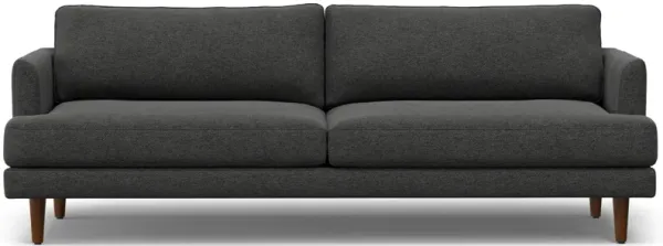 Livingston 90 inch Wide Mid-Century Modern Sofa in Charcoal Grey Woven-Blend Fabric