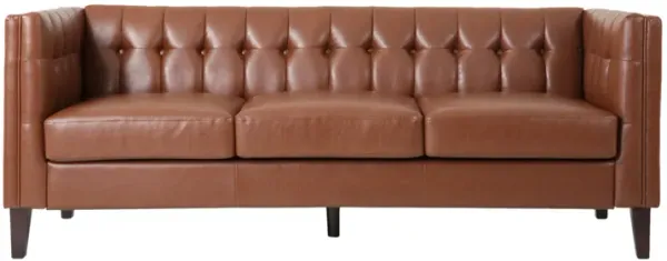 Merax 3-seat PU Sofa with Tufted Back