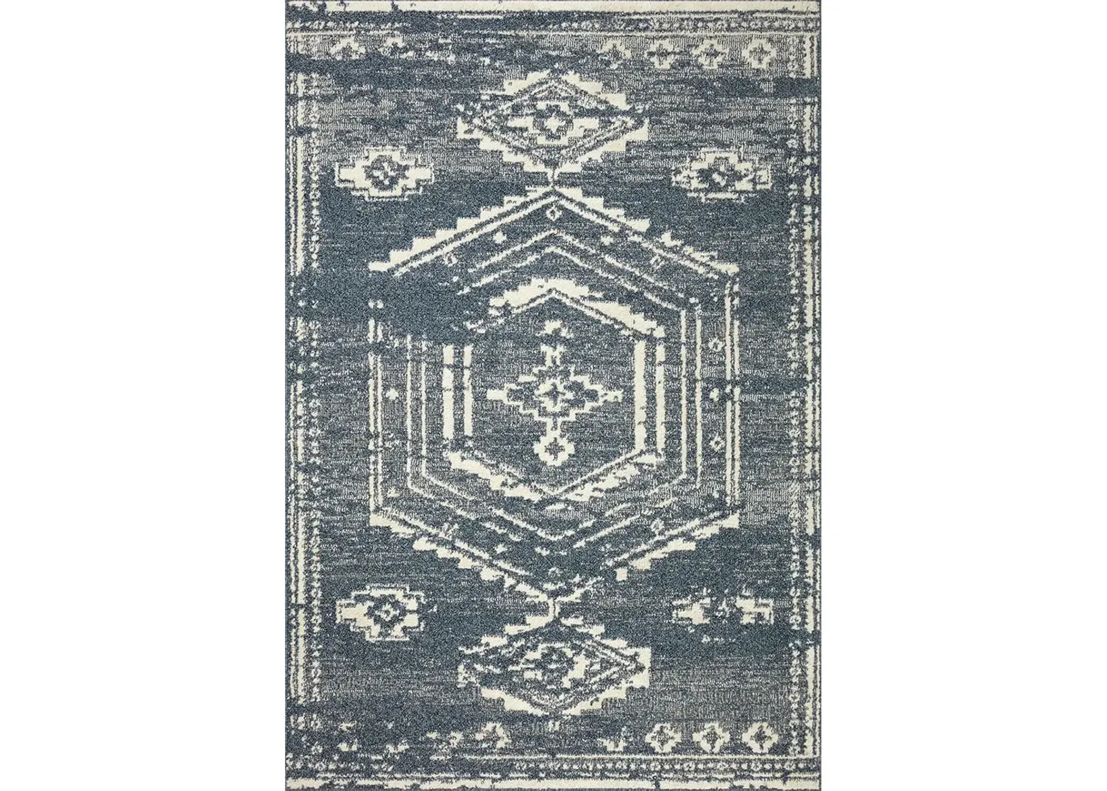 Gigi Denim/Ivory 2'7" x 4' Accent Rug by Magnolia Home by Joanna Gaines x Loloi