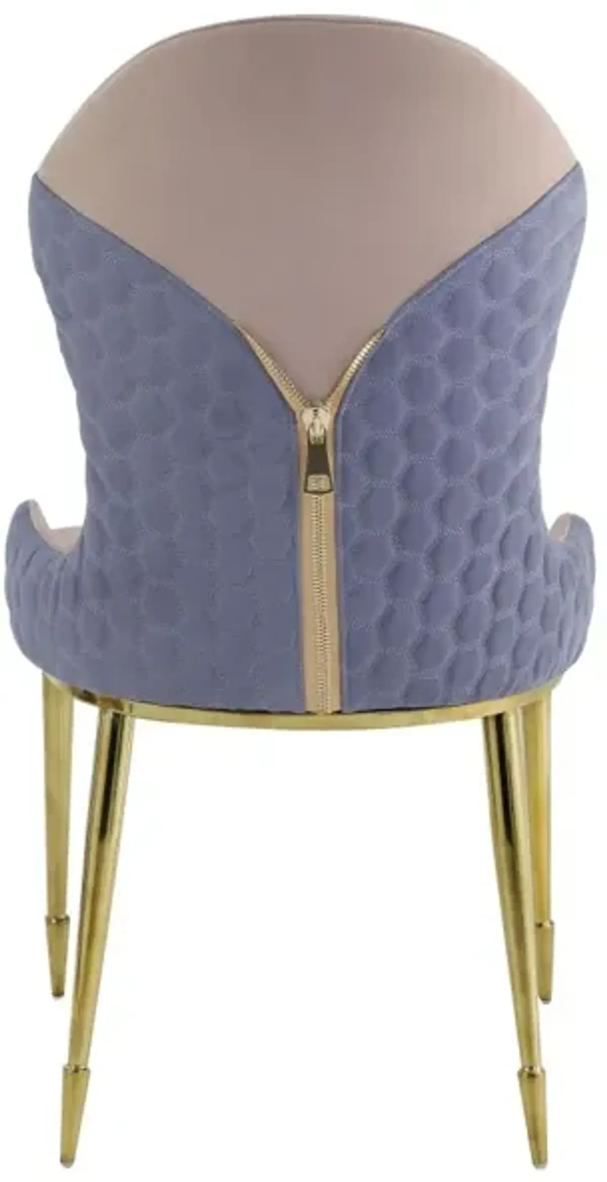 Caolan Side Chair (Set of 2), Tan, Lavender Fabric & Gold