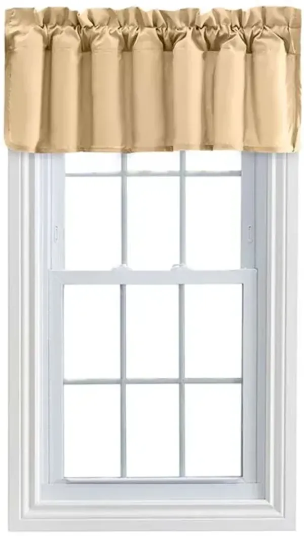 Ellis Stacey Solid Color Window 3" Rod Pocket High Quality Fabric Lined Filler Valance 42"x13" Almond