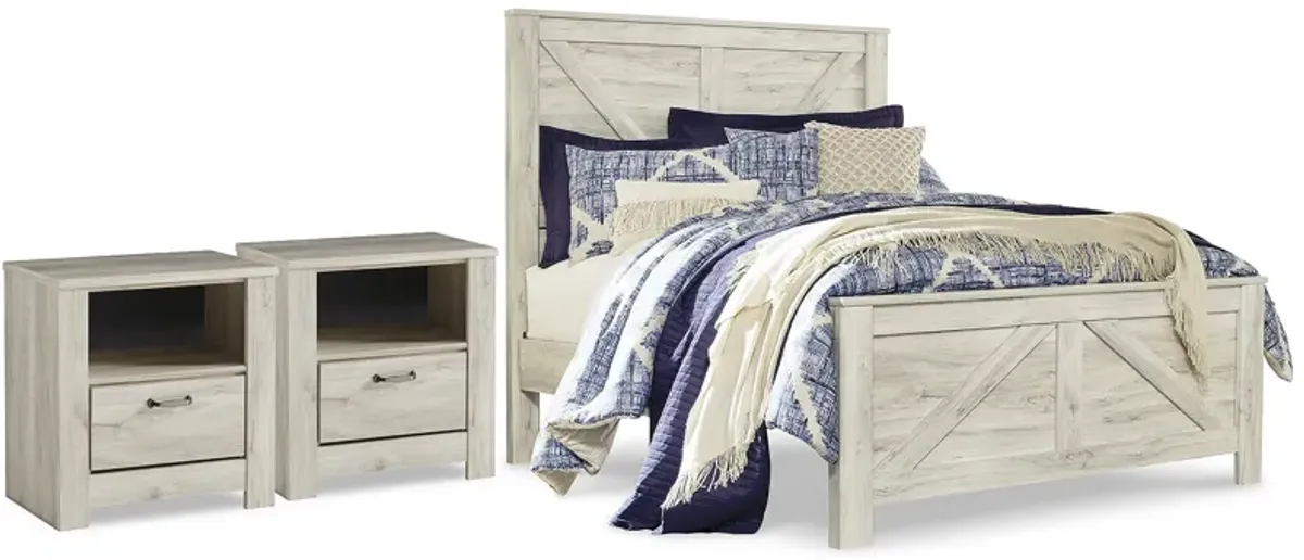 Bellaby Queen Panel Bed and 2 Nightstands