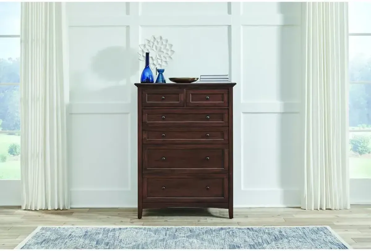 Belen Kox Cherry Brown 6-Drawer Chest, Belen Kox