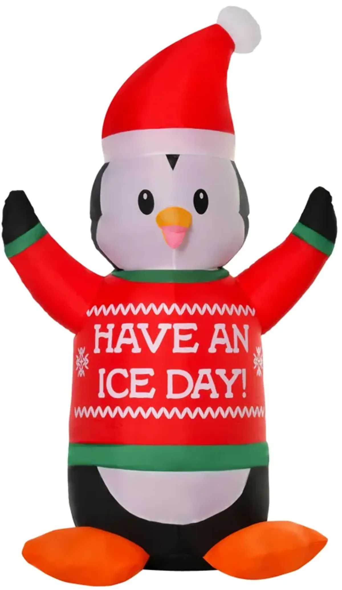 6ft Blow-Up Christmas Penguin w/ Santa Hat Front Yard Inflatable Holiday Decor