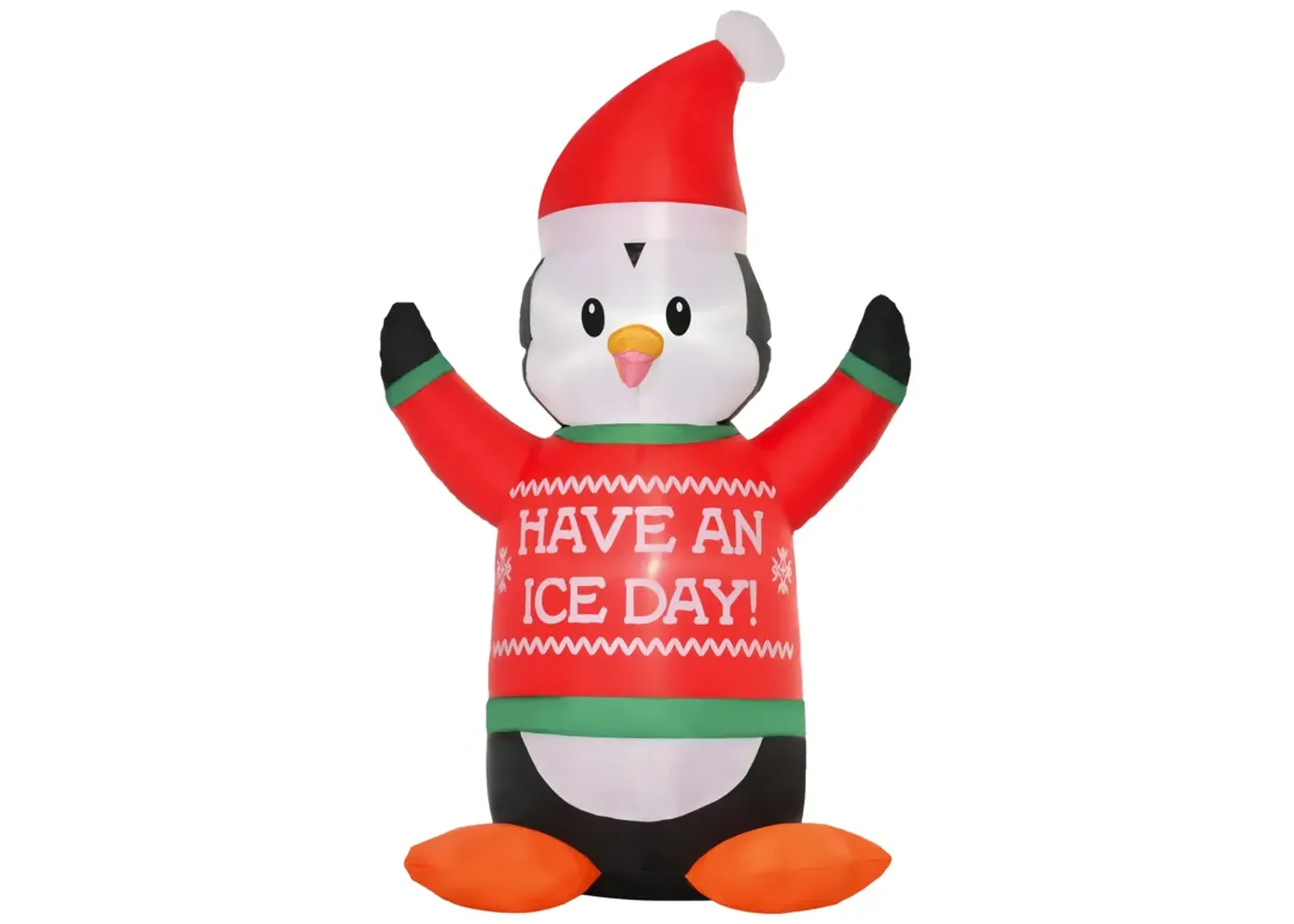 6ft Blow-Up Christmas Penguin w/ Santa Hat Front Yard Inflatable Holiday Decor