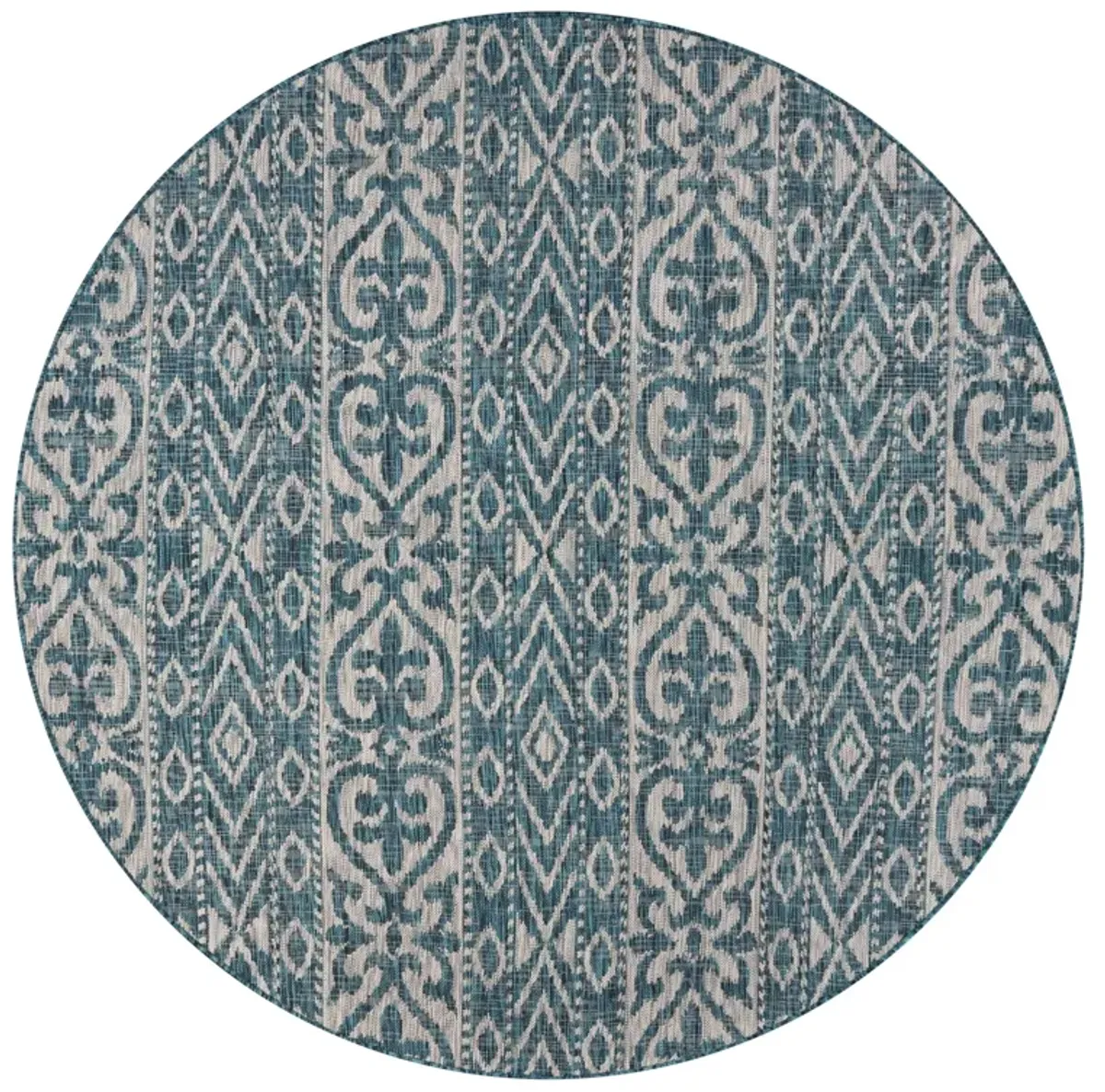 Red Starfish Round Outdoor Area Throw Rug