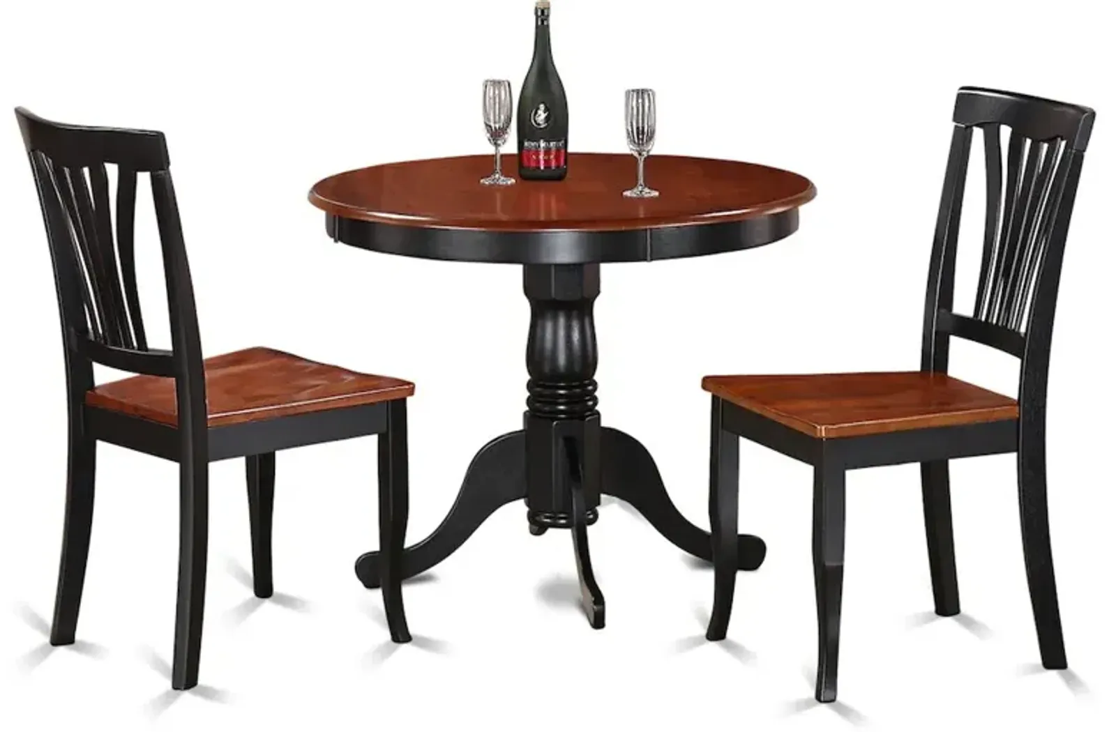 East West Furniture 3  PC  Kitchen  nook  Dining  set-small  Kitchen  Table  and  2  Kitchen  Chairs