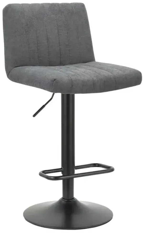 (35''~43.6'')H Adjustable Height Fabric Stool With Metal Leg, Set Of 2