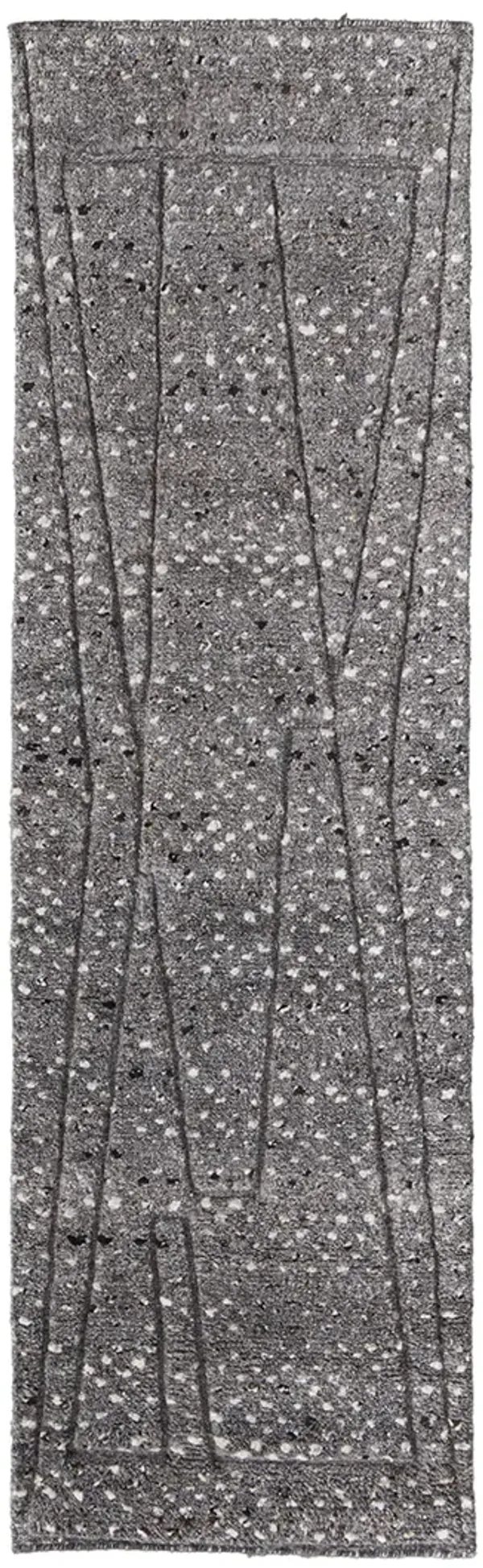 Dering T6042 Charcoal 2'6" x 10' Runner Rug By Thom Filcia