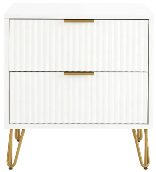 Dumbo 2-Drawer Nightstand in White