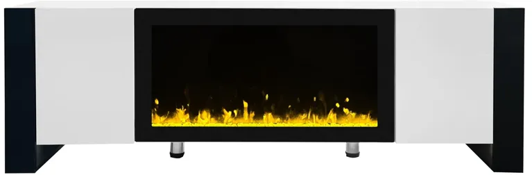 Merax Modern TV Stand with Non-heating Electric Fireplace