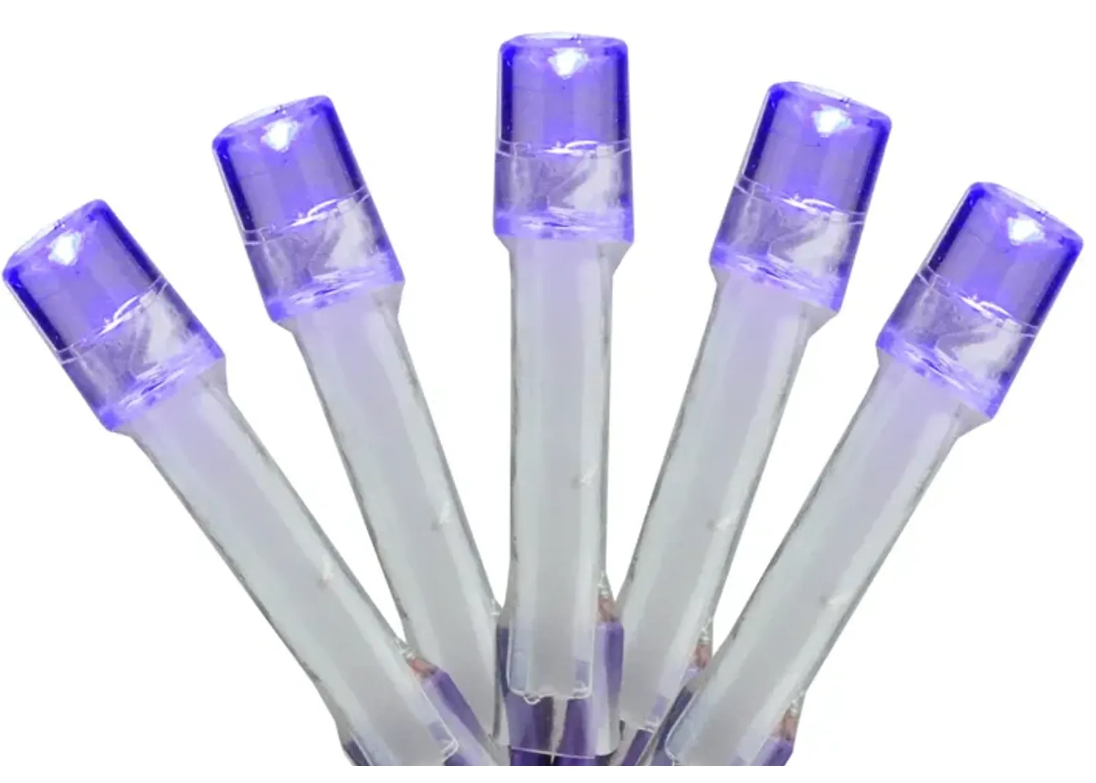 15-Count Battery Operated Purple LED Micro Christmas Lights - 4.8 ft Purple Wire