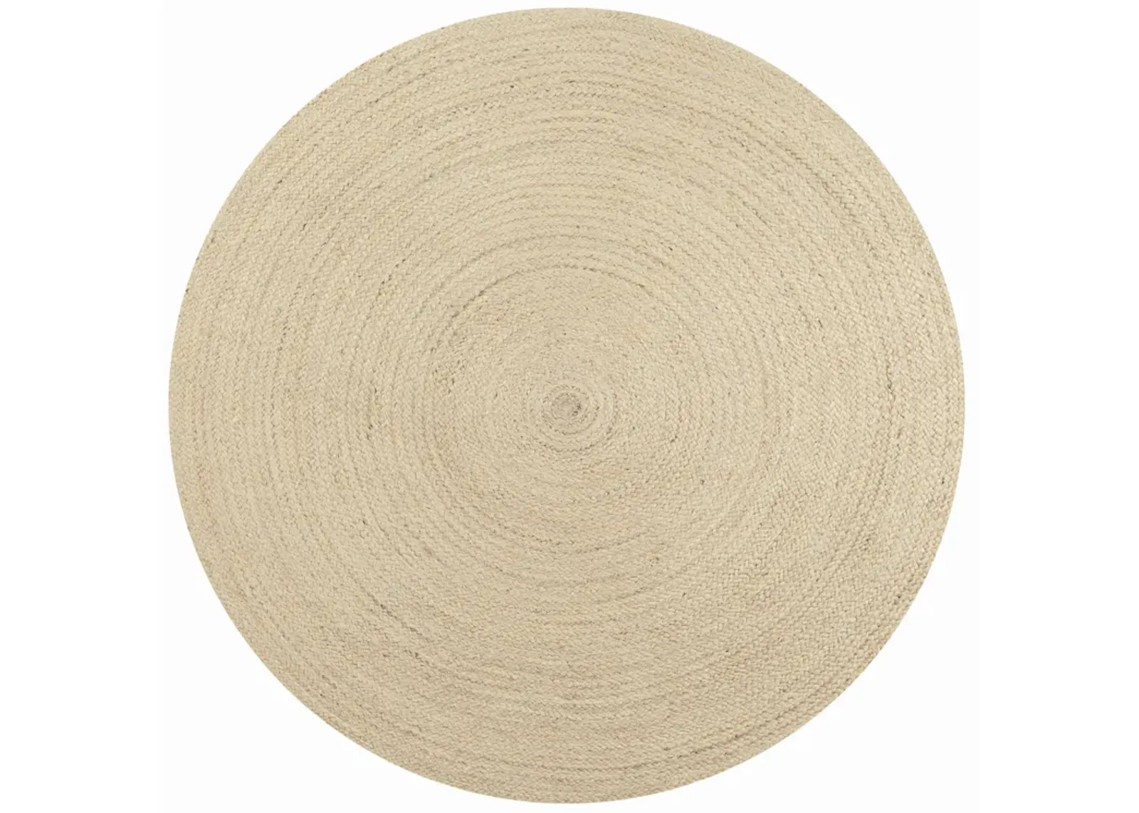 Zara Braided Coastal Cottage Round Jute. Round Area Rug