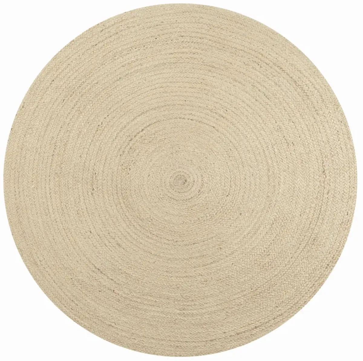 Zara Braided Coastal Cottage Round Jute. Round Area Rug