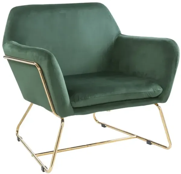 Streamdale Keira Velvet Accent Chair With Metal Base