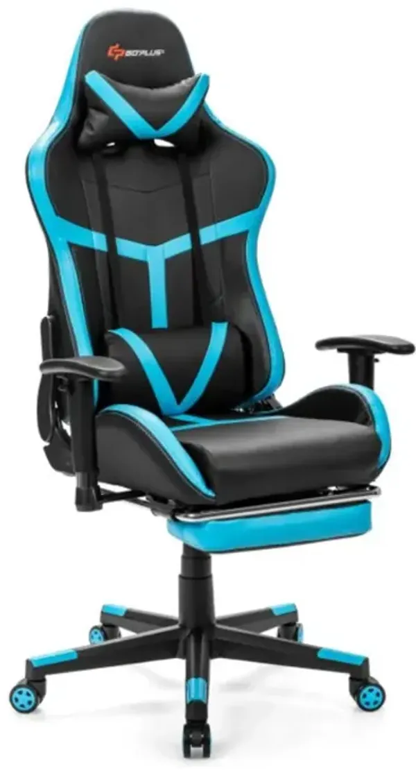 Hivvago Reclining Racing Chair with Lumbar Support Footrest
