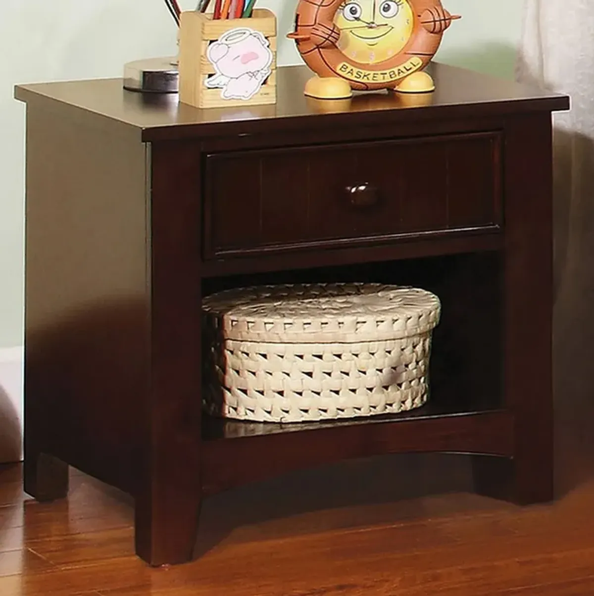 Furniture Of America Omnus Dark Walnut Nightstand-Benzara