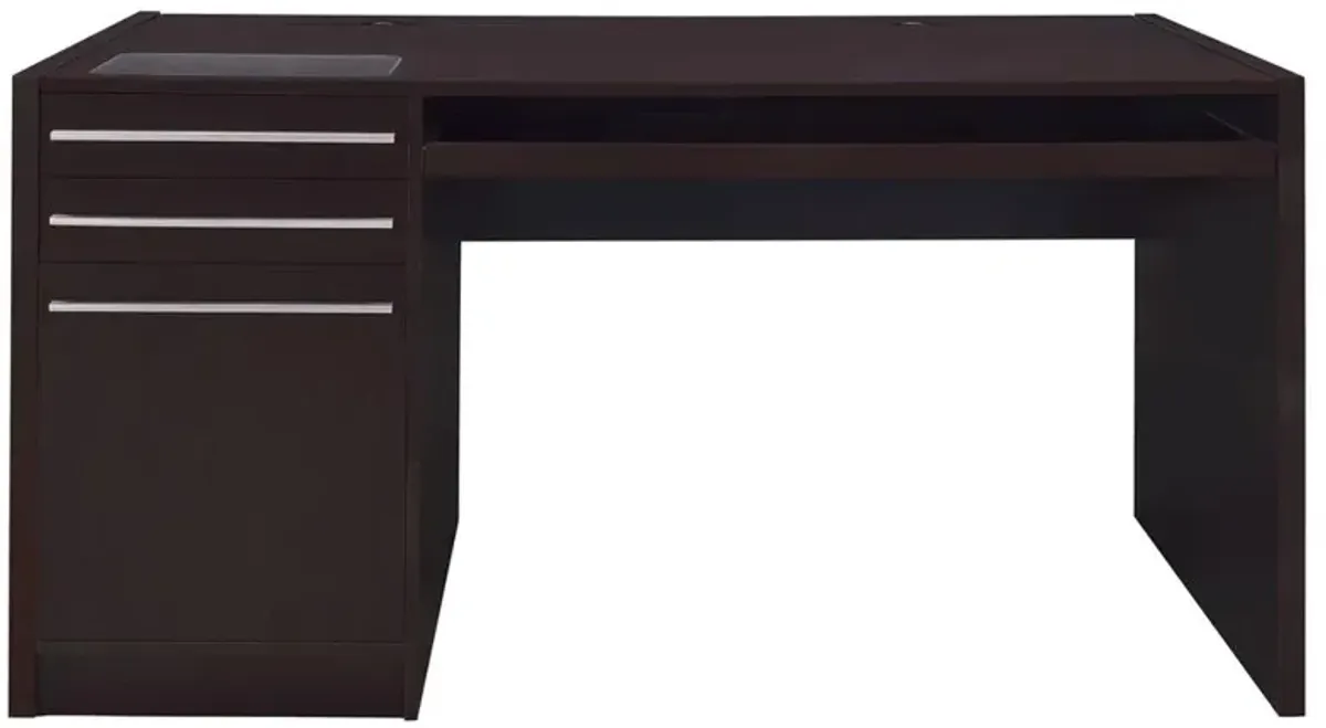 Halston 3-drawer Connect-it Office Desk Cappuccino