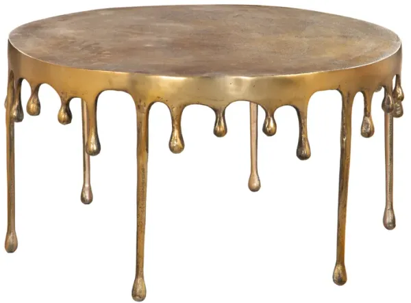 Drip Coffee Table Antique Brass