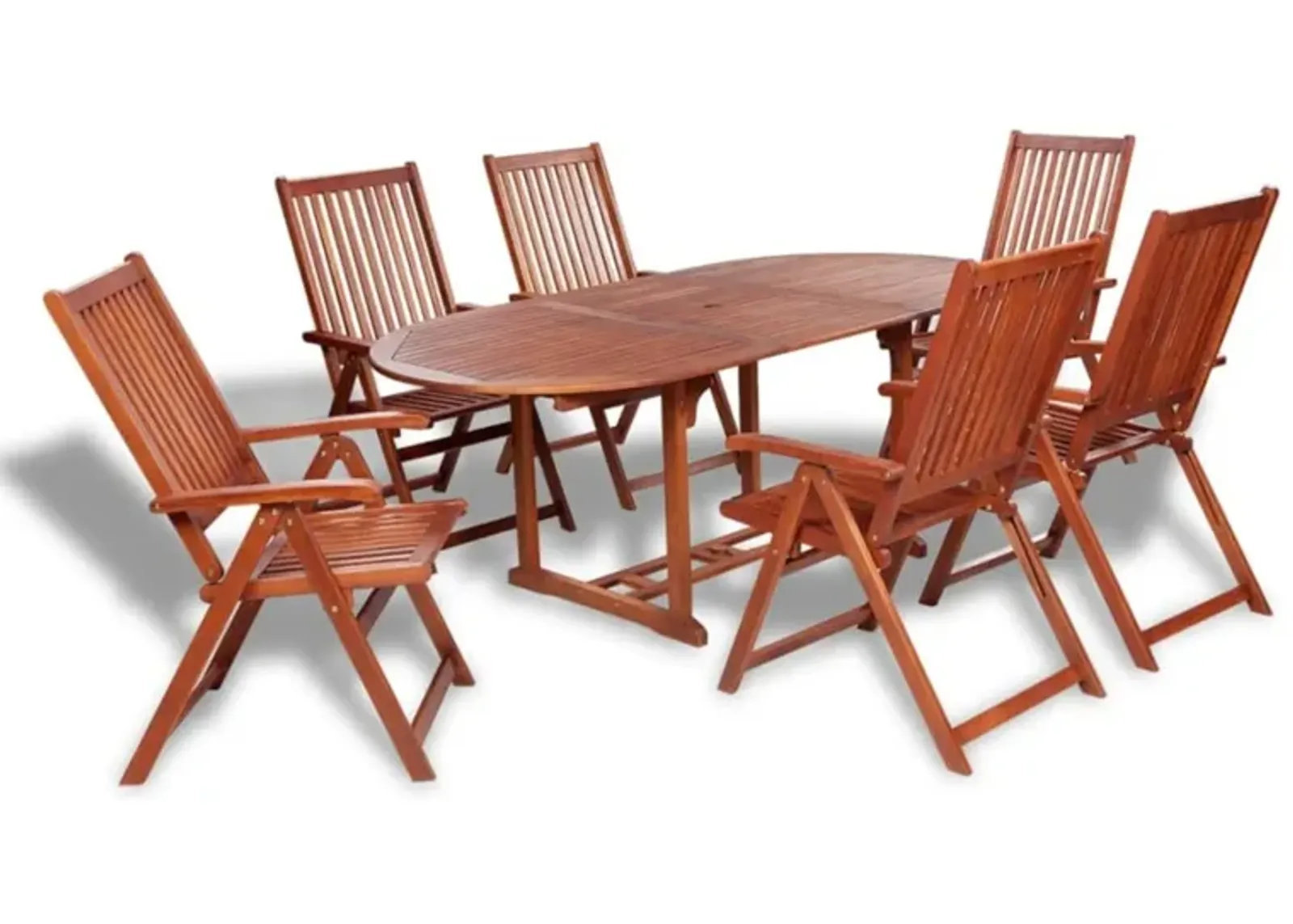 vidaXL 7 Piece Outdoor Dining Set Solid Acacia Wood