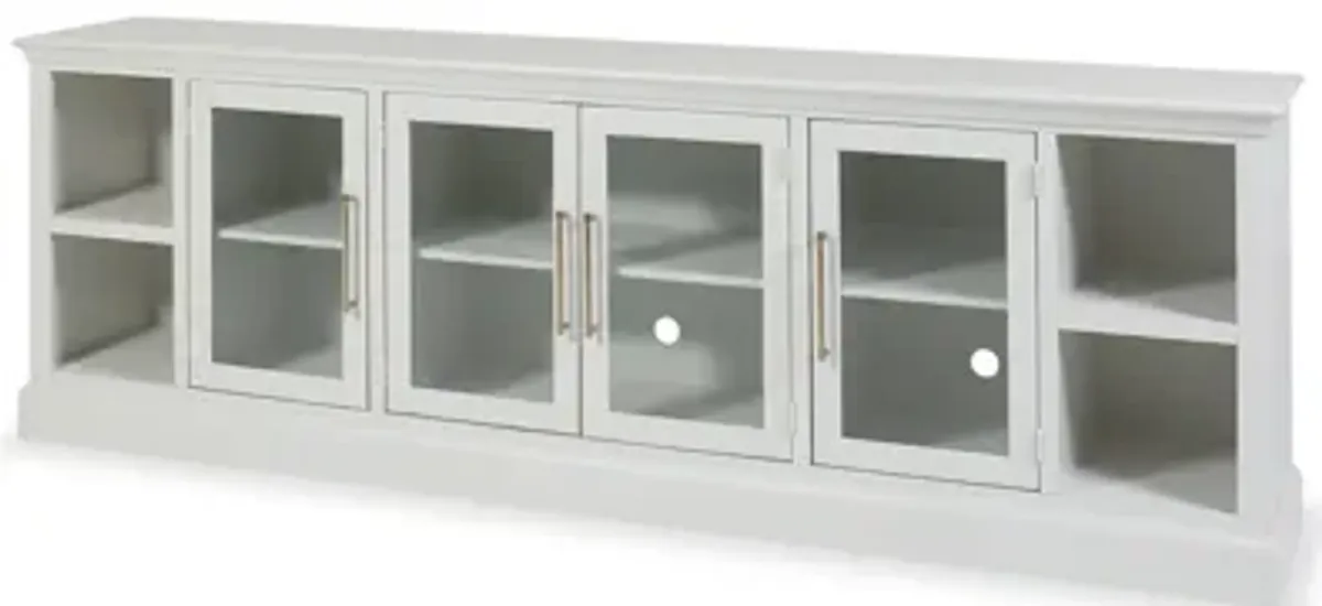 Byron 98" Console with 4 Doors, White
