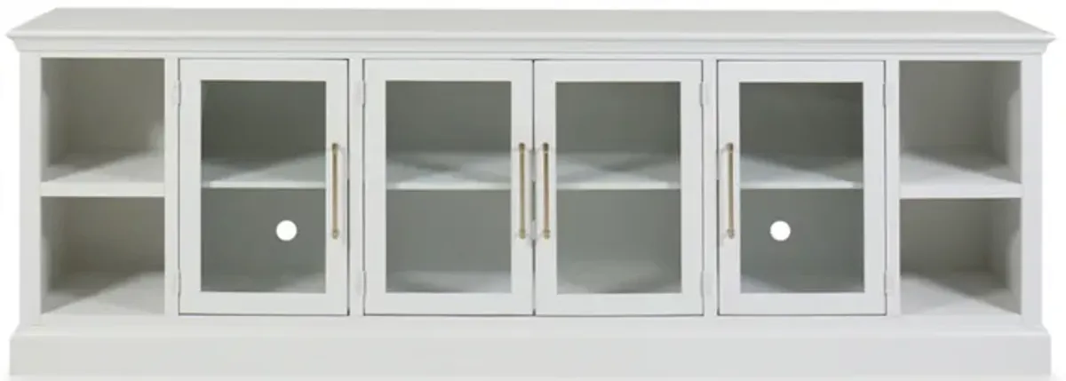 Byron 98" Console with 4 Doors, White
