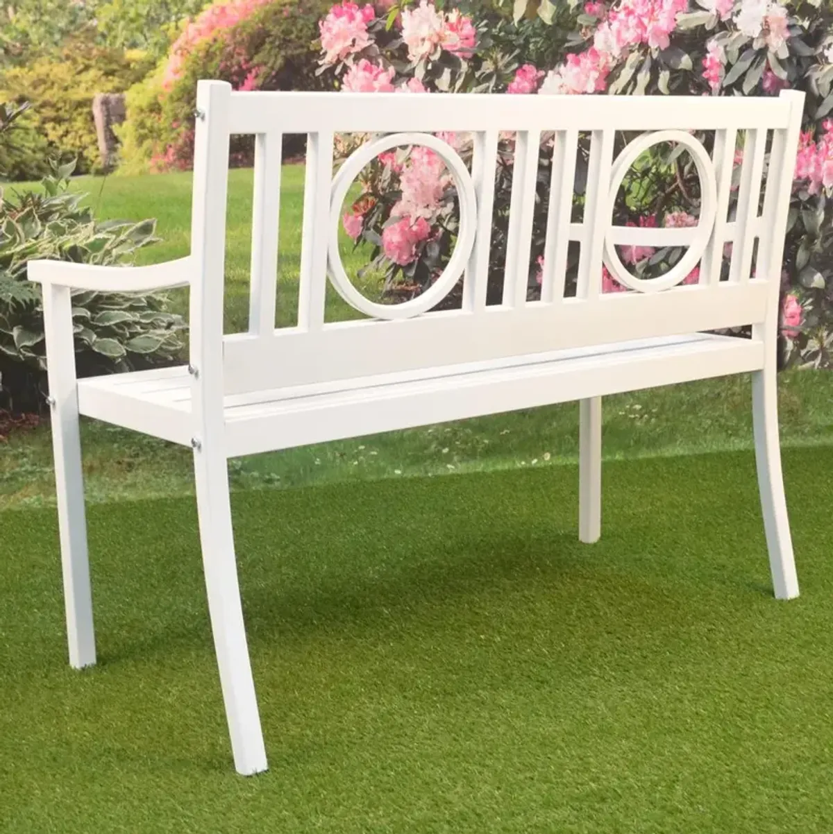 Carolina Living Gramercy Outdoor Bench - White