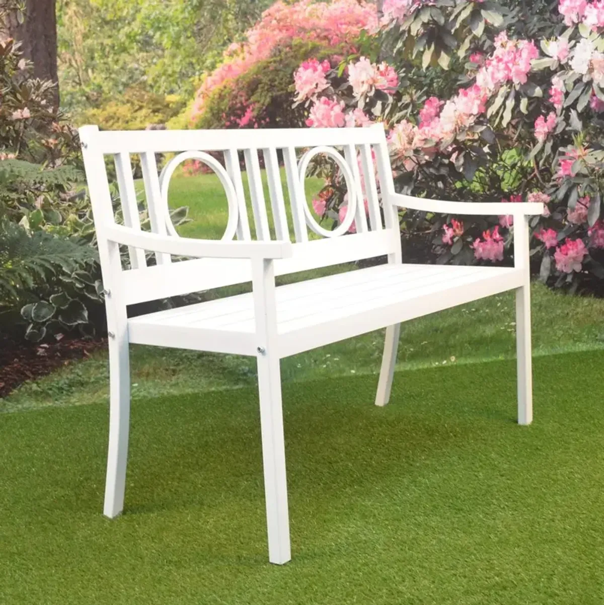 Carolina Living Gramercy Outdoor Bench - White